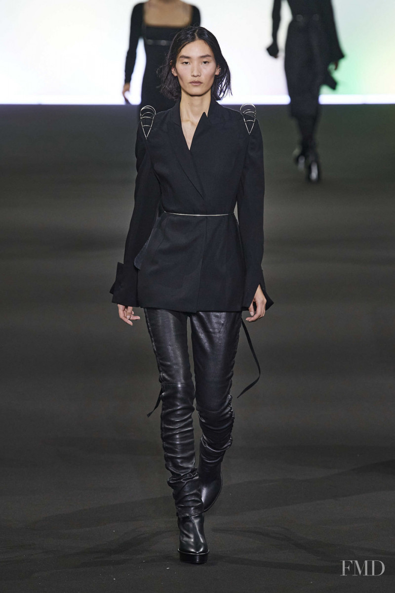 Lina Zhang featured in  the Ann Demeulemeester fashion show for Autumn/Winter 2020