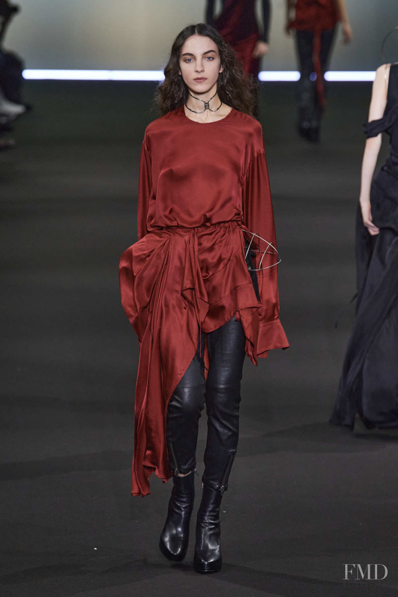 Lenok Chitorok featured in  the Ann Demeulemeester fashion show for Autumn/Winter 2020