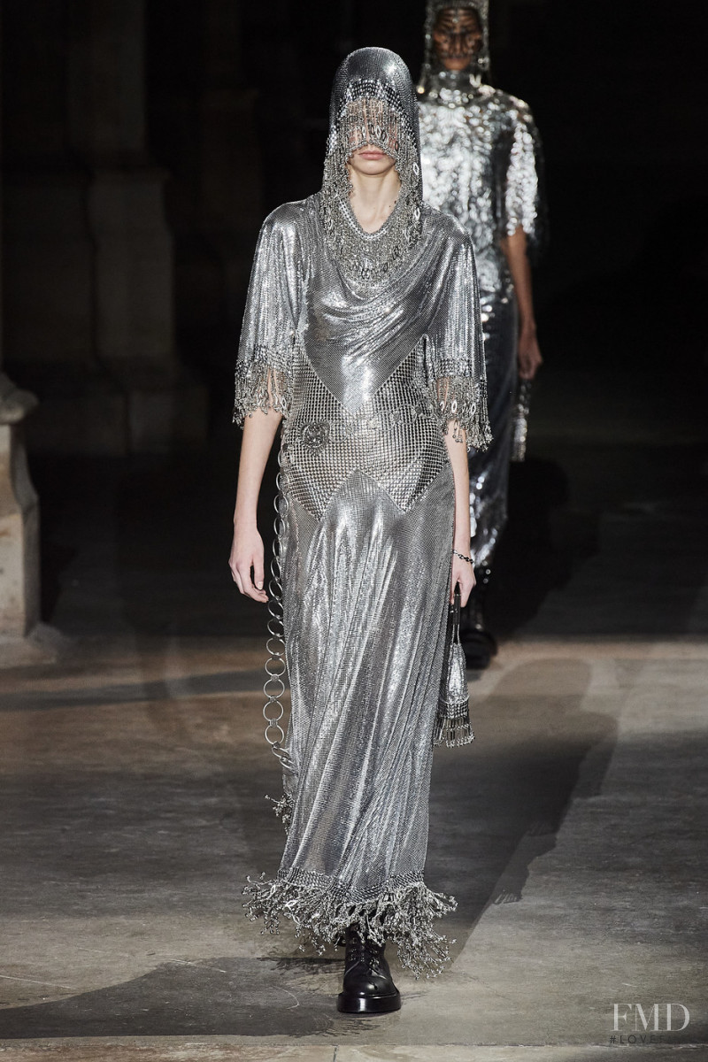 Mathilde Henning featured in  the Paco Rabanne fashion show for Autumn/Winter 2020
