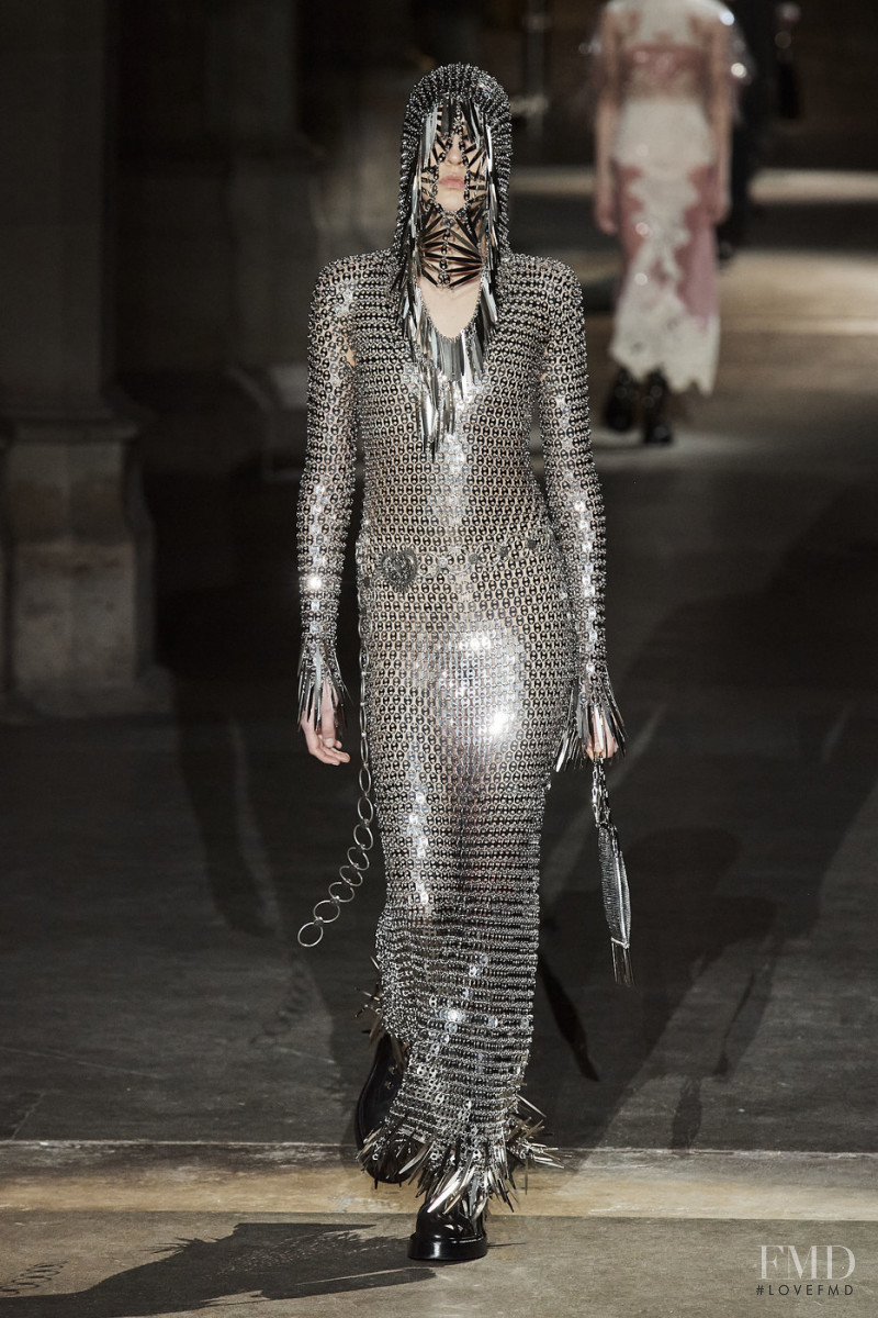 Denise Ascuet featured in  the Paco Rabanne fashion show for Autumn/Winter 2020