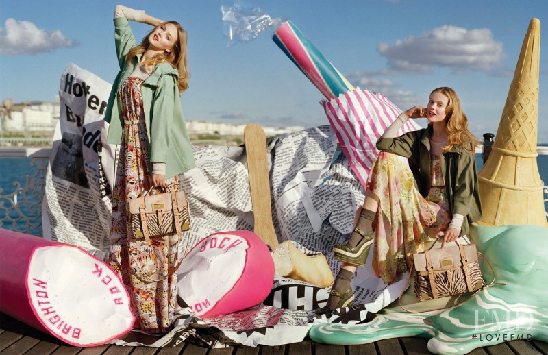 Frida Gustavsson featured in  the Mulberry advertisement for Spring/Summer 2012