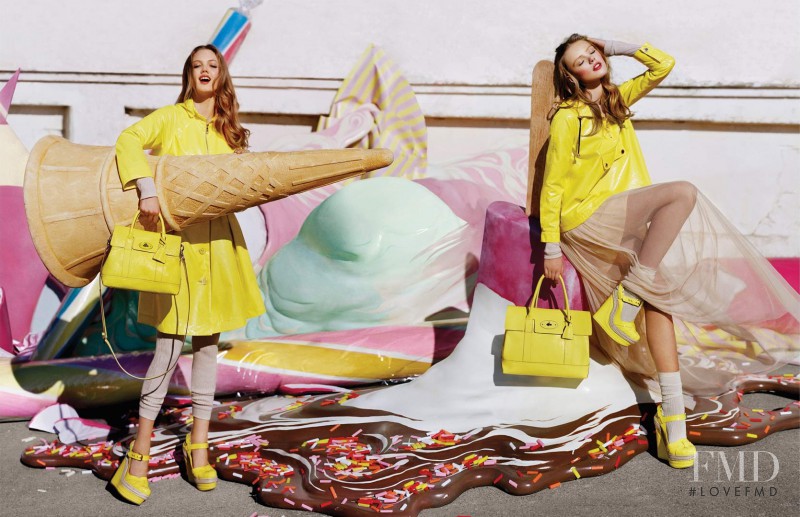 Frida Gustavsson featured in  the Mulberry advertisement for Spring/Summer 2012