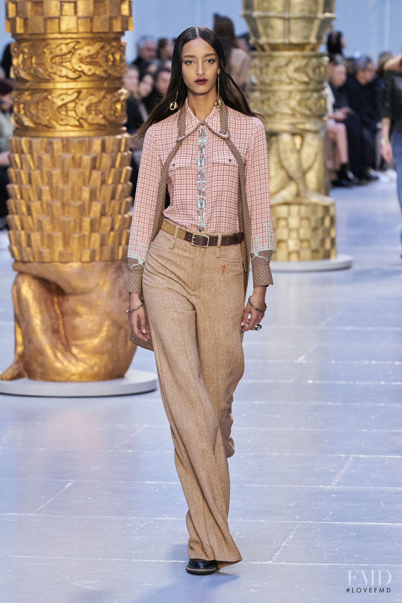 Mona Tougaard featured in  the Chloe fashion show for Autumn/Winter 2020