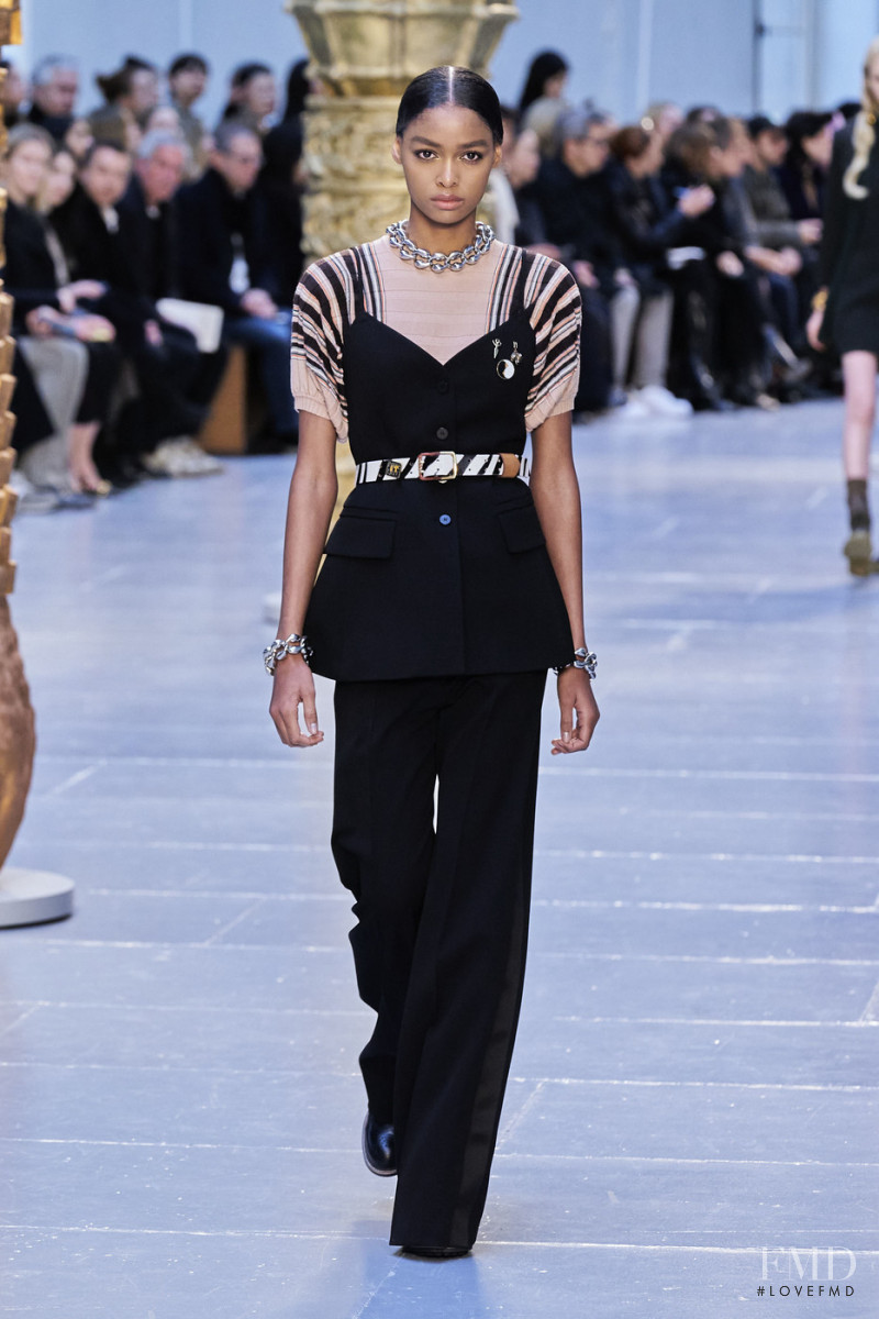 Blesnya Minher featured in  the Chloe fashion show for Autumn/Winter 2020