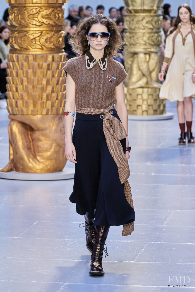 Giselle Norman featured in  the Chloe fashion show for Autumn/Winter 2020