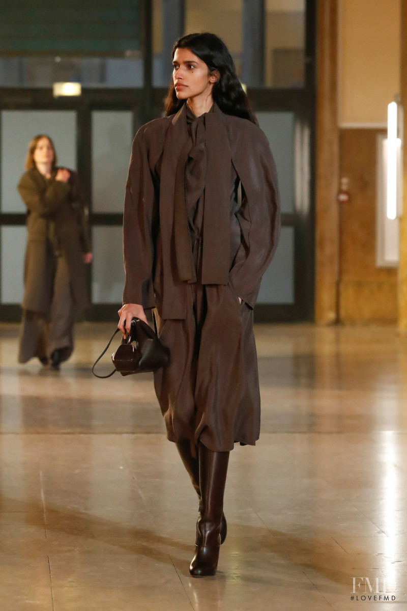 Pooja Mor featured in  the Christophe Lemaire fashion show for Autumn/Winter 2020