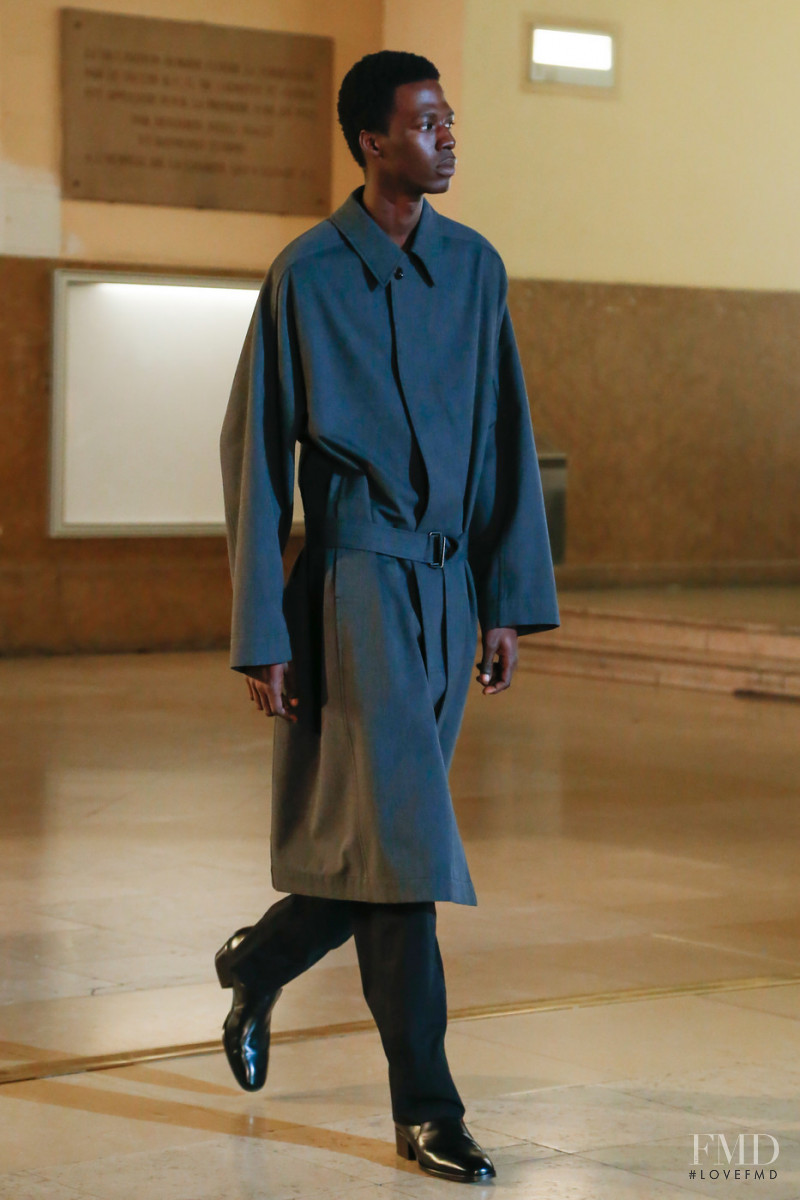 Cherif Douamba featured in  the Christophe Lemaire fashion show for Autumn/Winter 2020