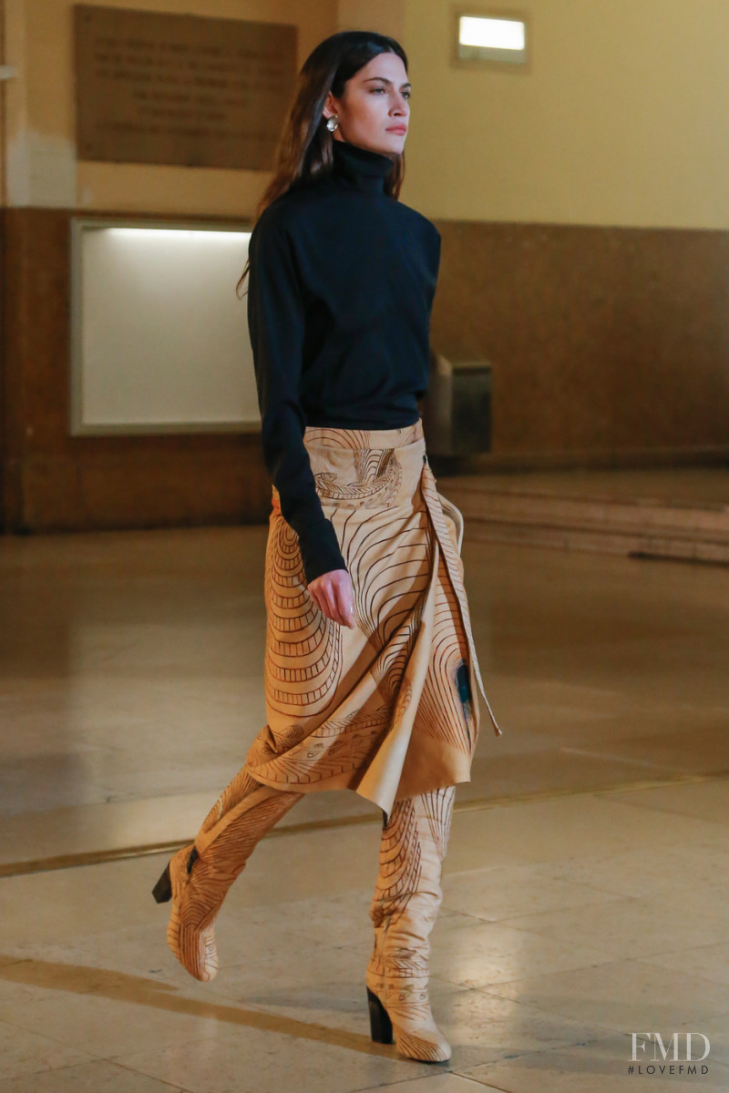 Joana Lea Cortes featured in  the Christophe Lemaire fashion show for Autumn/Winter 2020