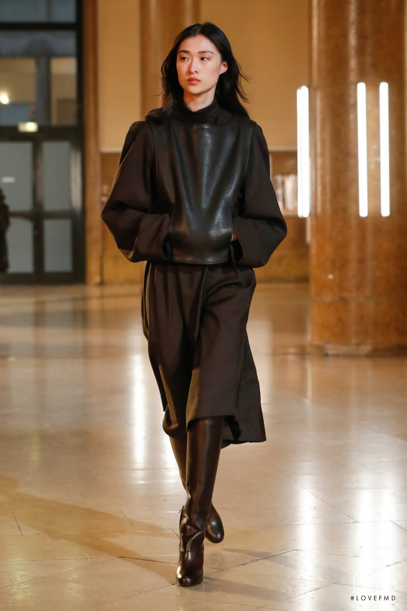 Chu Wong featured in  the Christophe Lemaire fashion show for Autumn/Winter 2020