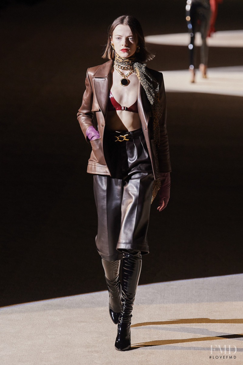 Grace Clover featured in  the Saint Laurent fashion show for Autumn/Winter 2020