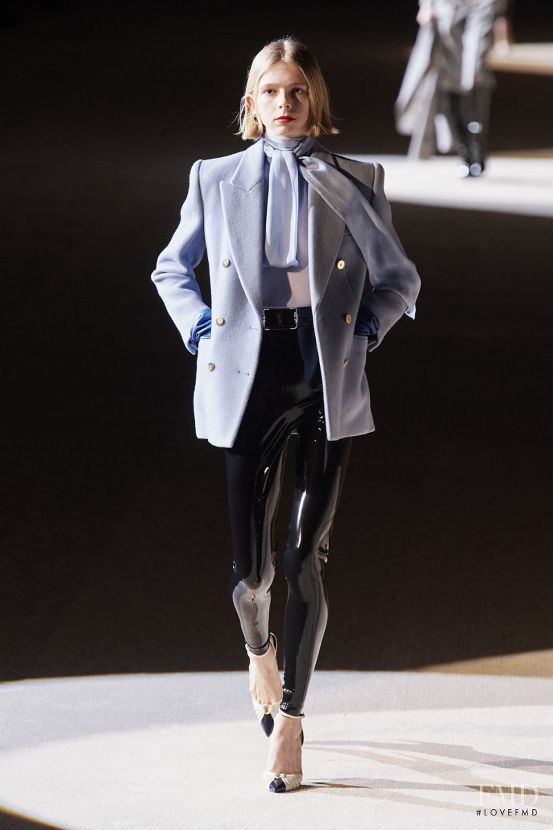 Flo Fleming featured in  the Saint Laurent fashion show for Autumn/Winter 2020
