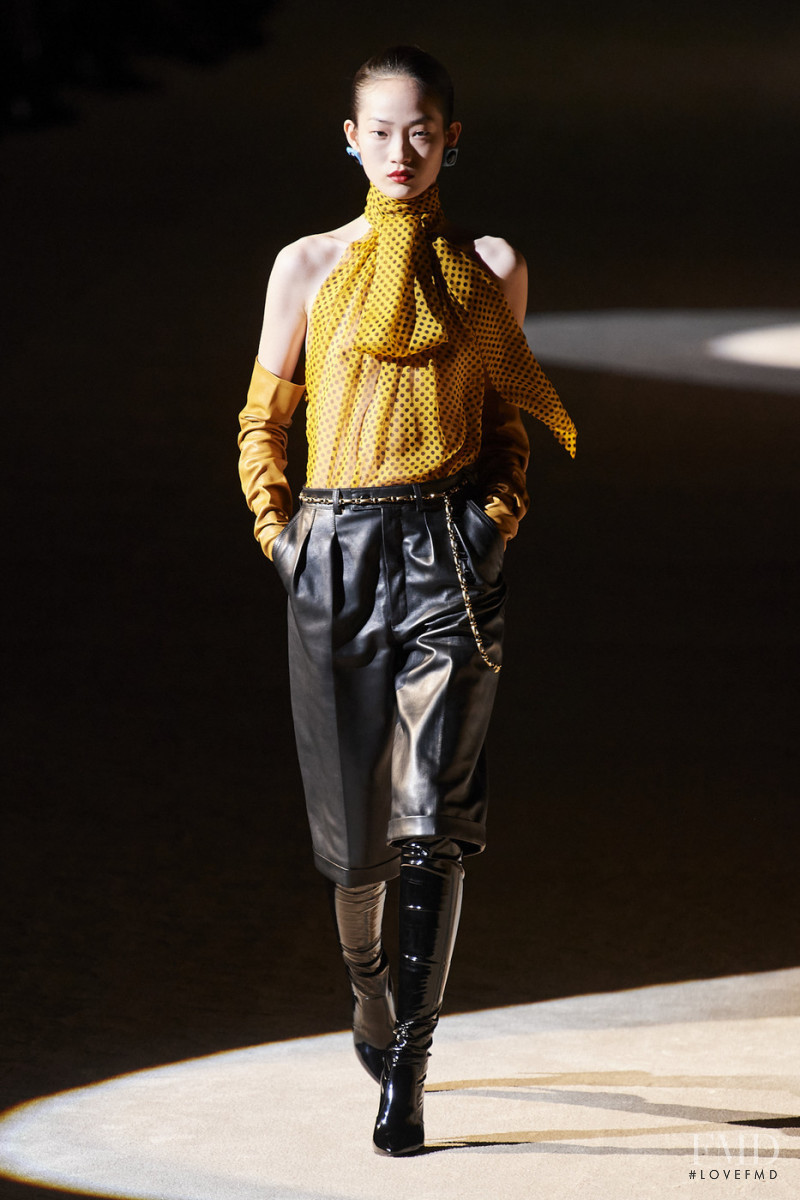 Hyun Ji Shin featured in  the Saint Laurent fashion show for Autumn/Winter 2020