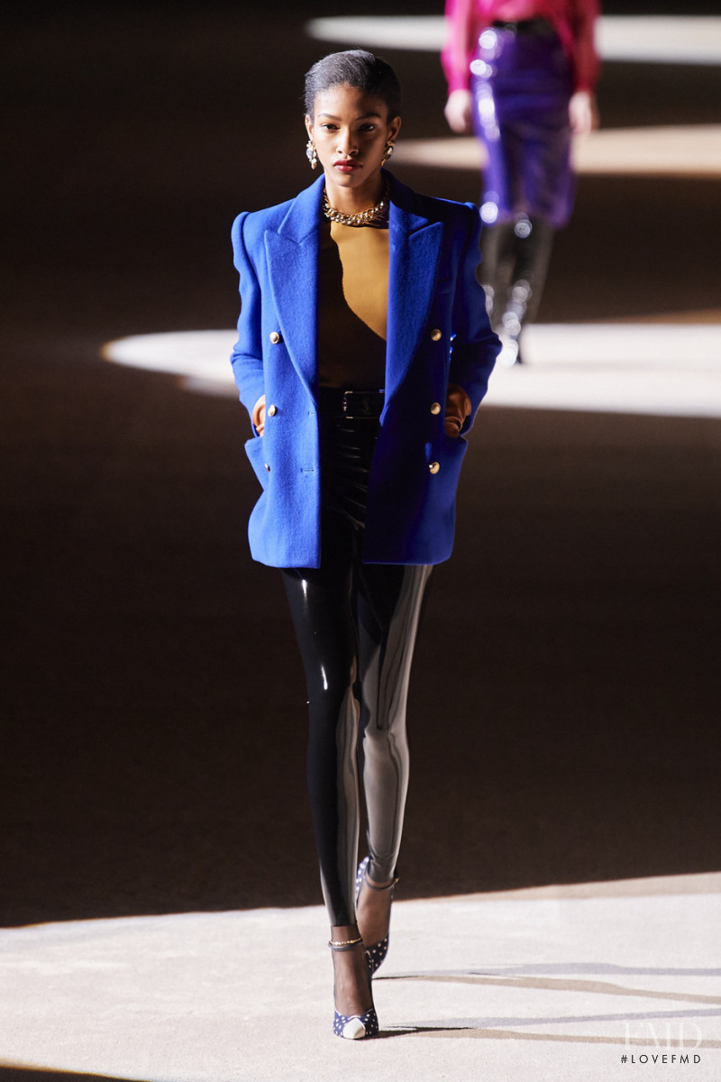Naomi Chin Wing featured in  the Saint Laurent fashion show for Autumn/Winter 2020