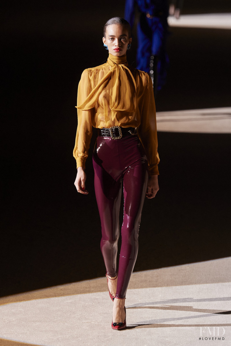 Ellen Rosa featured in  the Saint Laurent fashion show for Autumn/Winter 2020