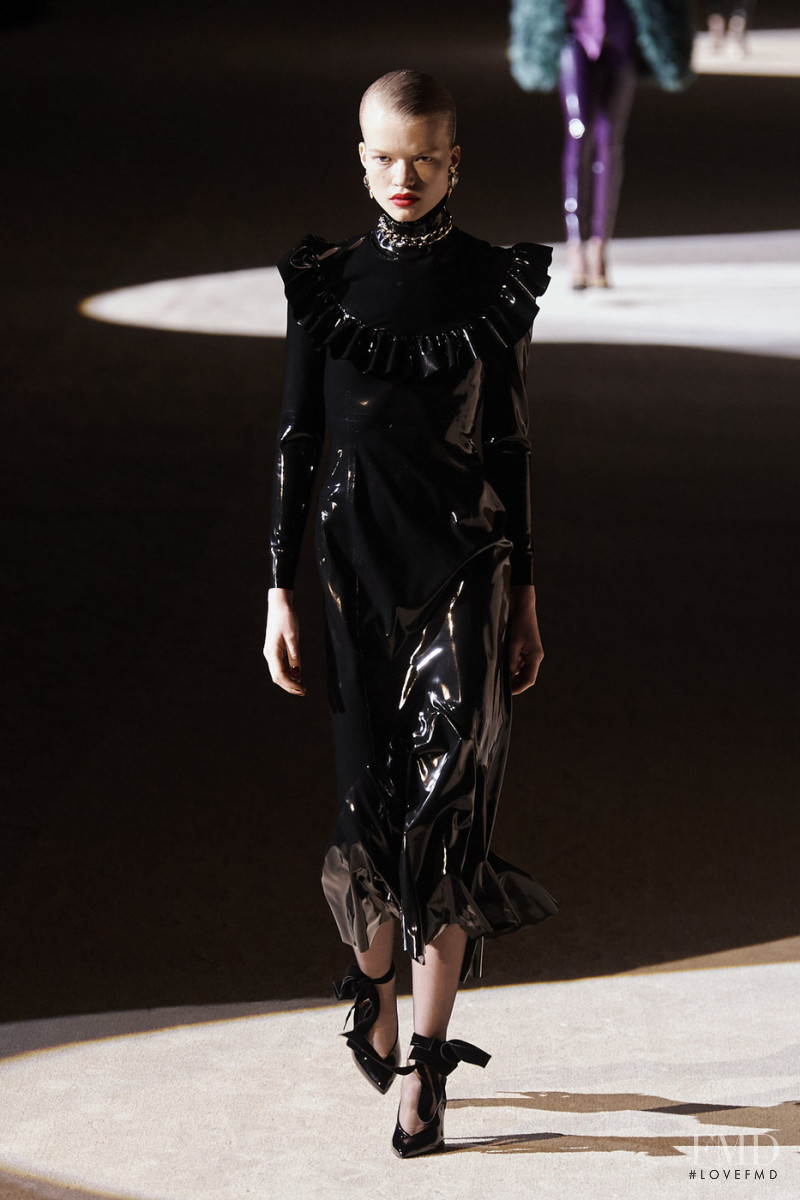 Madeleine Fischer featured in  the Saint Laurent fashion show for Autumn/Winter 2020