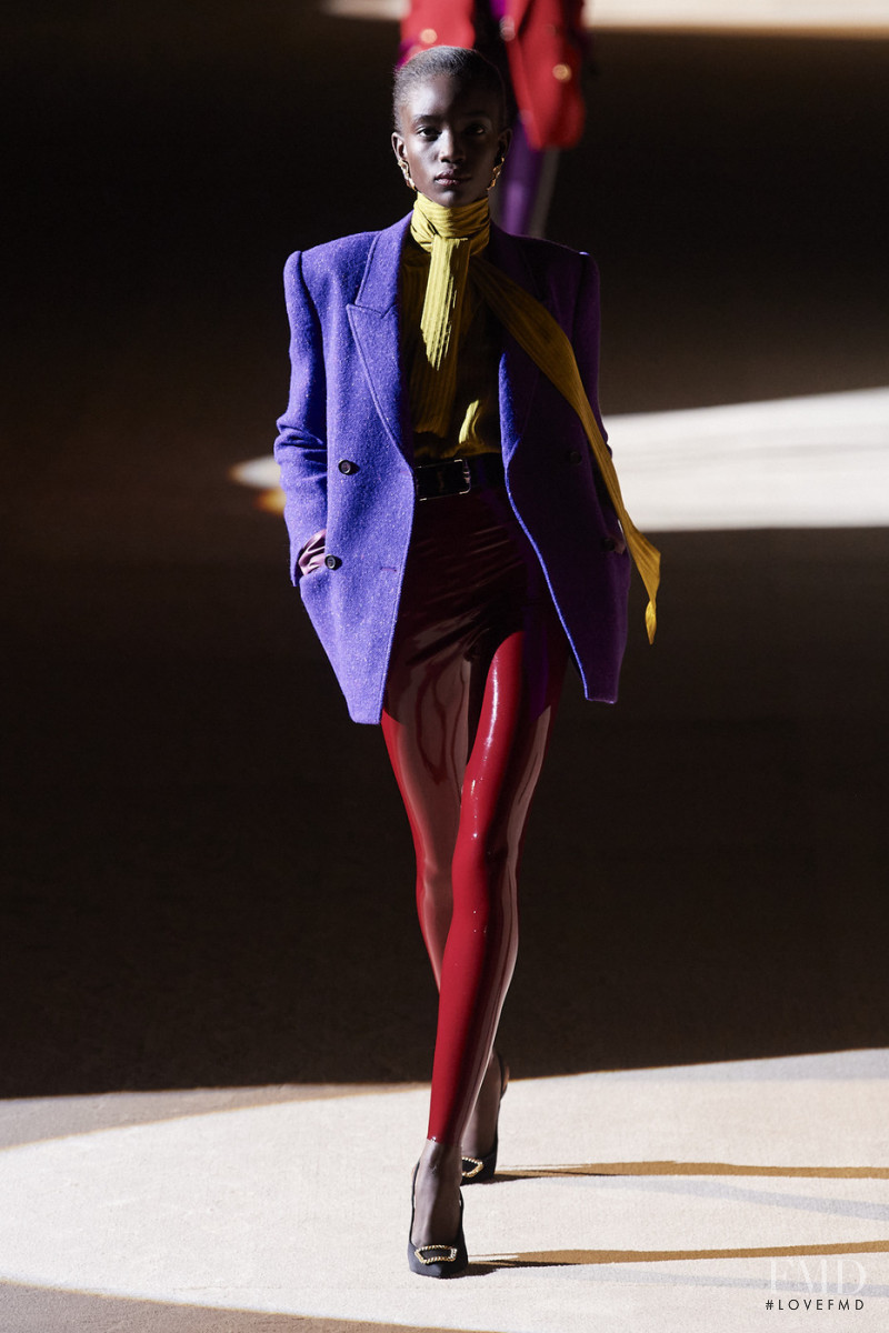 Maty Fall Diba featured in  the Saint Laurent fashion show for Autumn/Winter 2020
