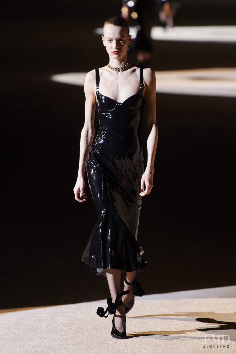 Sarah Dahl featured in  the Saint Laurent fashion show for Autumn/Winter 2020