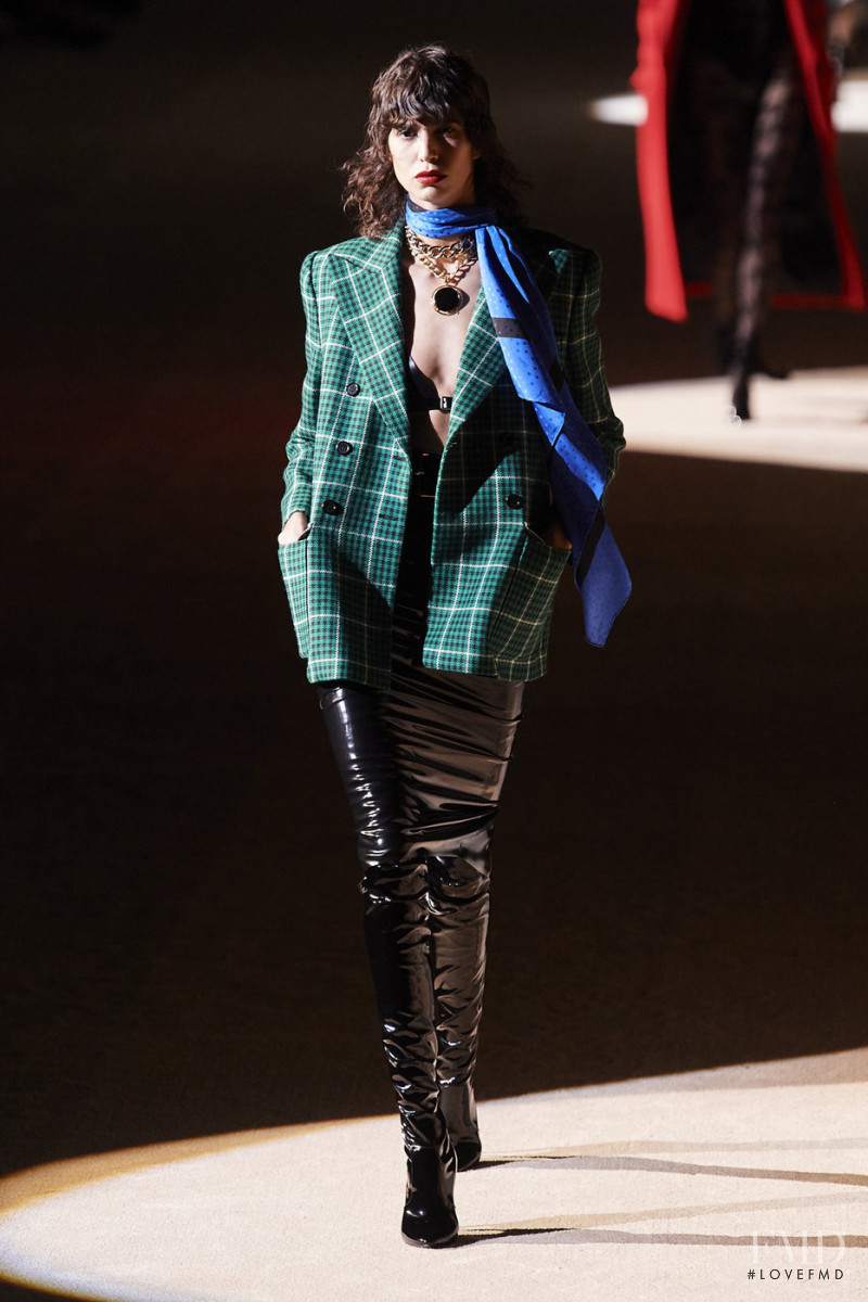 Mica Arganaraz featured in  the Saint Laurent fashion show for Autumn/Winter 2020