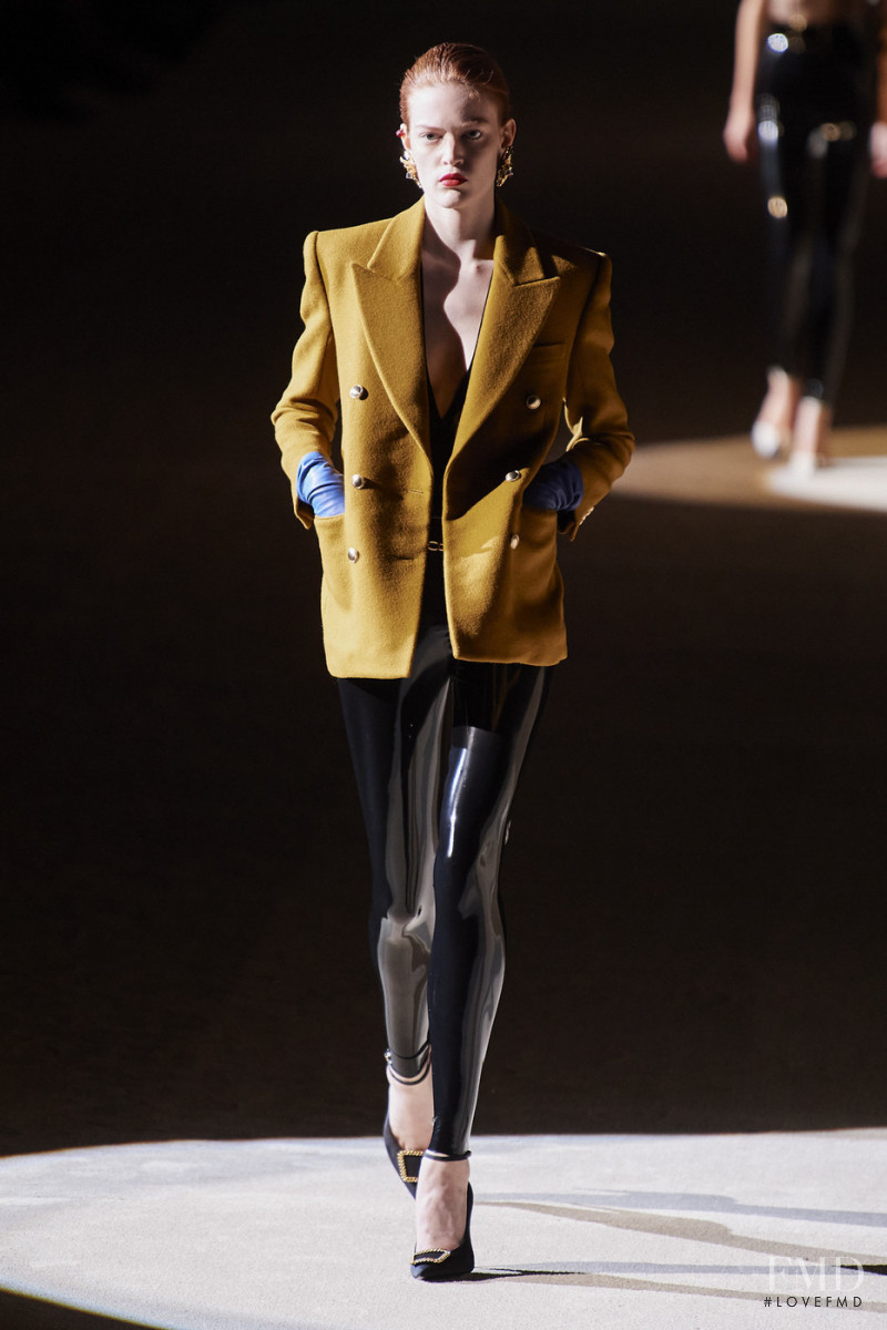 Millicent Rodges featured in  the Saint Laurent fashion show for Autumn/Winter 2020