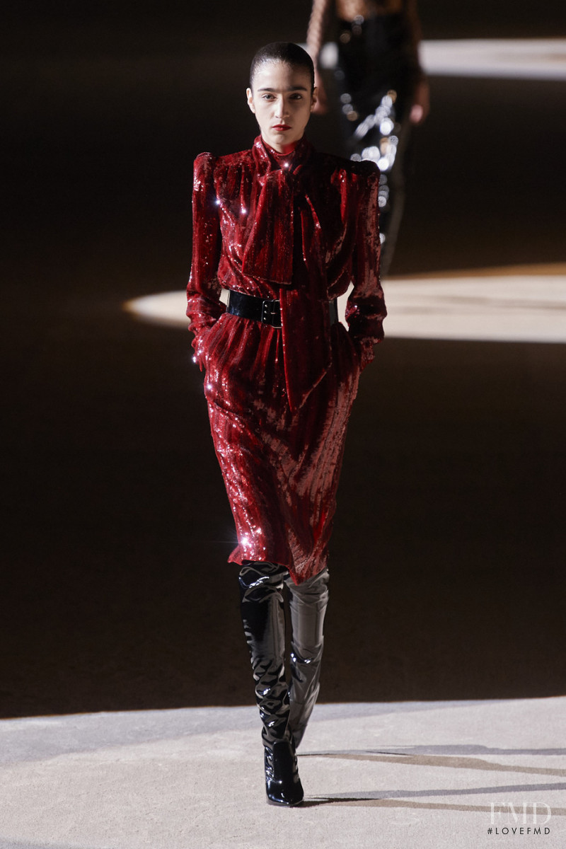 Zso Varju featured in  the Saint Laurent fashion show for Autumn/Winter 2020