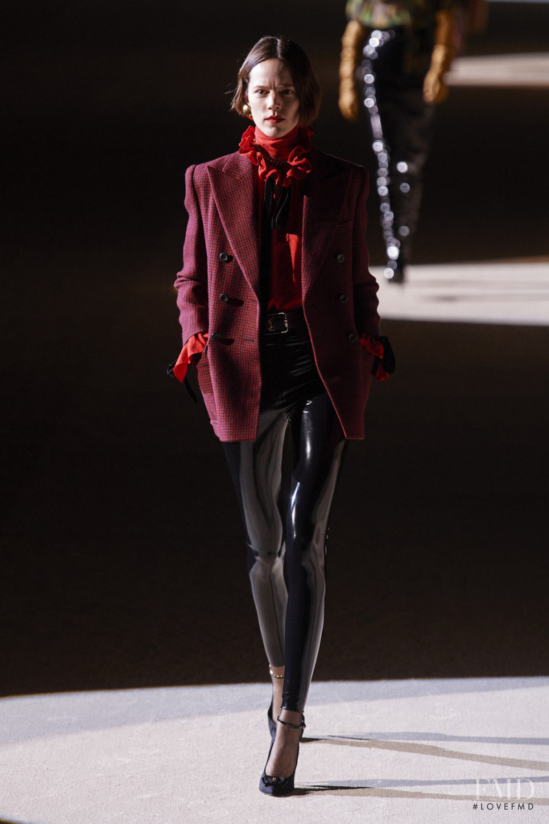 Freja Beha Erichsen featured in  the Saint Laurent fashion show for Autumn/Winter 2020