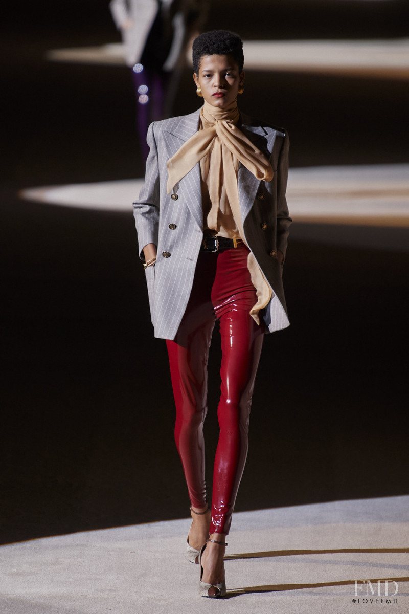 Laiza de Moura featured in  the Saint Laurent fashion show for Autumn/Winter 2020