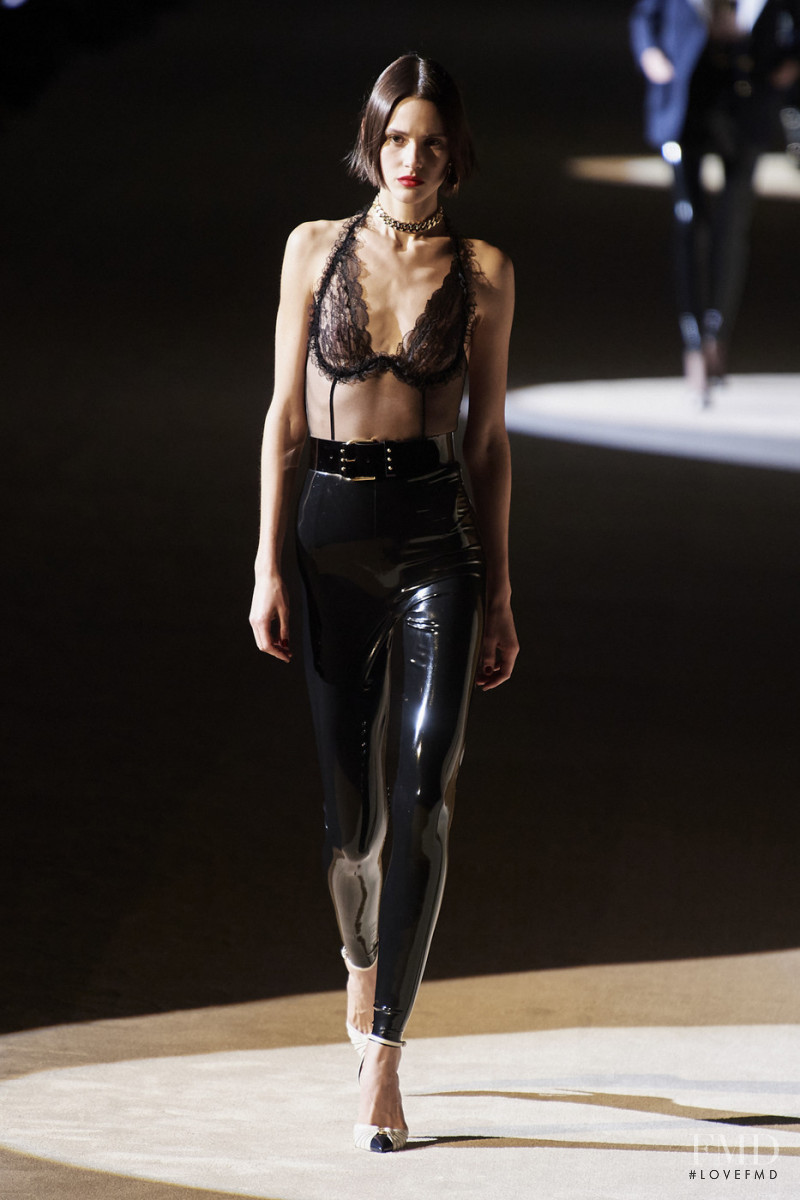 Aleyna Fitzgerald featured in  the Saint Laurent fashion show for Autumn/Winter 2020