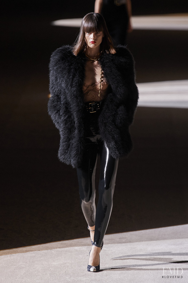 Aylah Peterson featured in  the Saint Laurent fashion show for Autumn/Winter 2020
