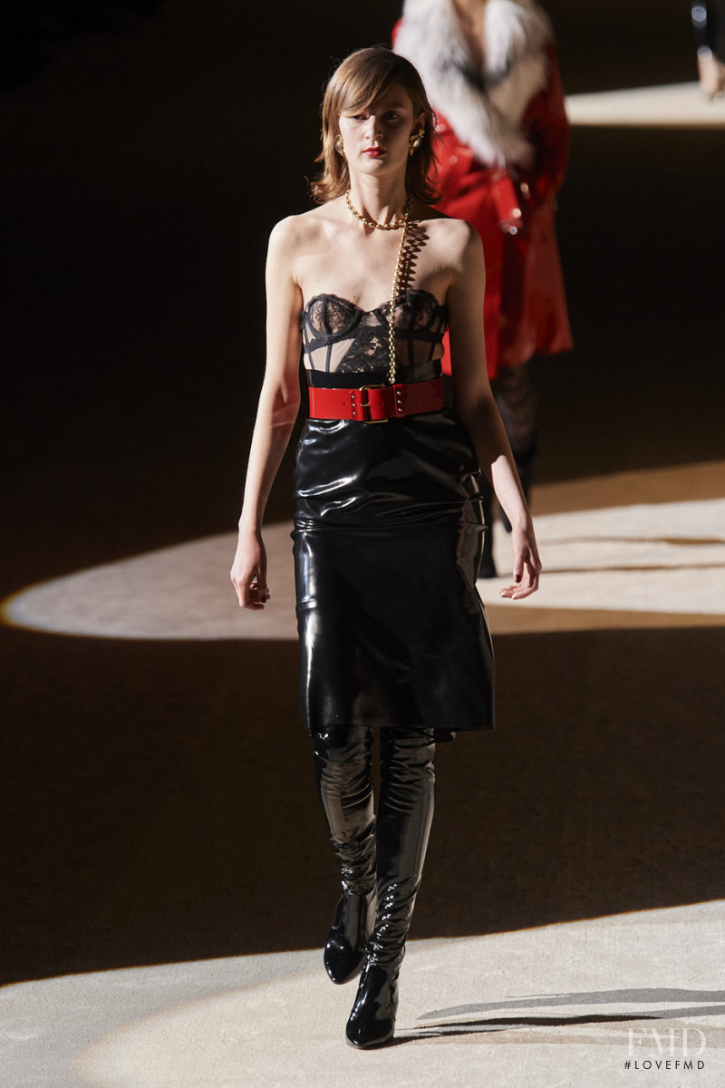 Elise Van Iterson featured in  the Saint Laurent fashion show for Autumn/Winter 2020