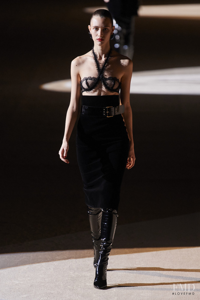 Asya Yershova featured in  the Saint Laurent fashion show for Autumn/Winter 2020