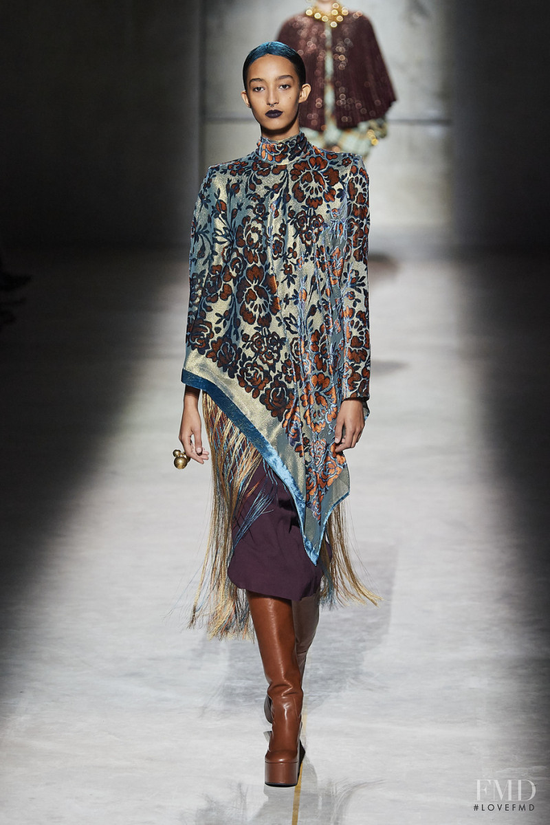 Mona Tougaard featured in  the Dries van Noten fashion show for Autumn/Winter 2020