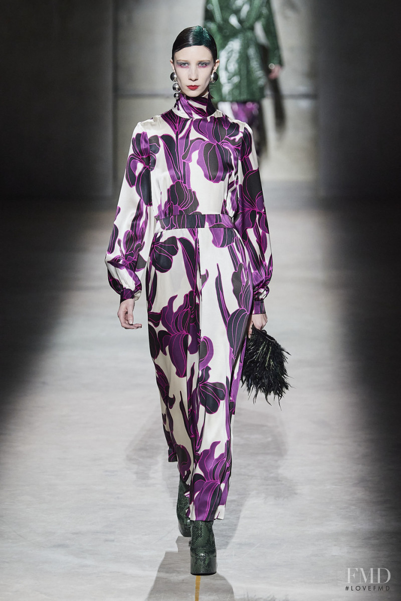 Sasha Knysh featured in  the Dries van Noten fashion show for Autumn/Winter 2020