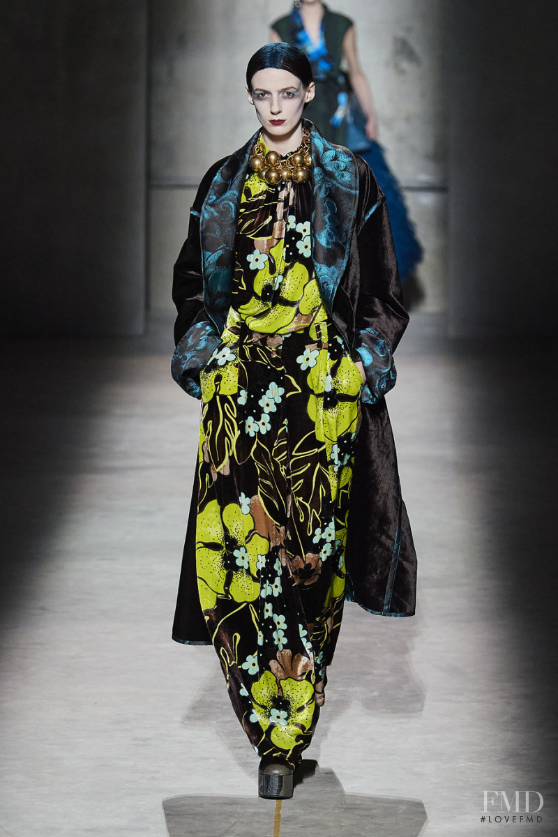 Katherine Azbill featured in  the Dries van Noten fashion show for Autumn/Winter 2020