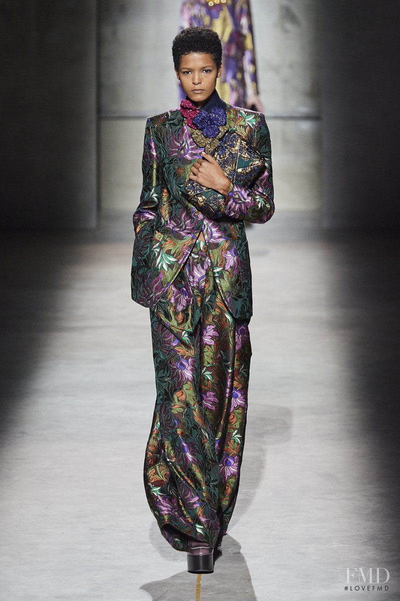 Laiza de Moura featured in  the Dries van Noten fashion show for Autumn/Winter 2020