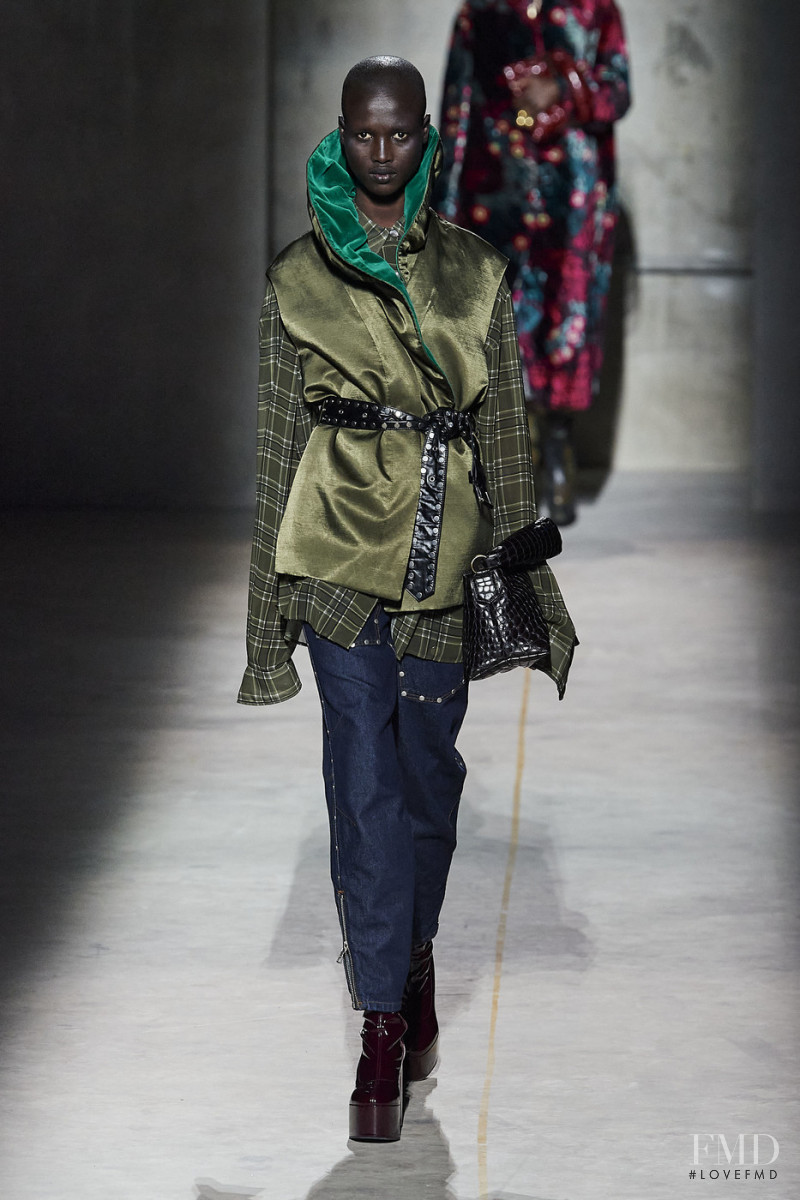 Amar Akway featured in  the Dries van Noten fashion show for Autumn/Winter 2020