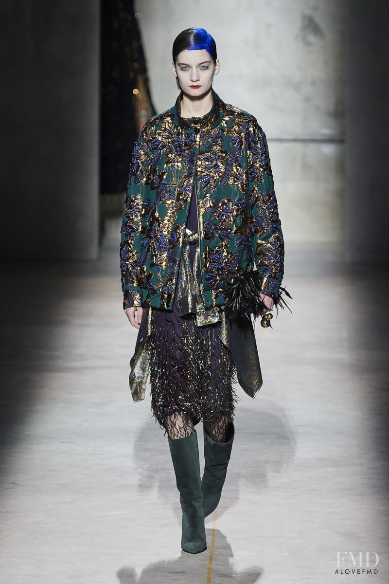 Alina Bolotina featured in  the Dries van Noten fashion show for Autumn/Winter 2020
