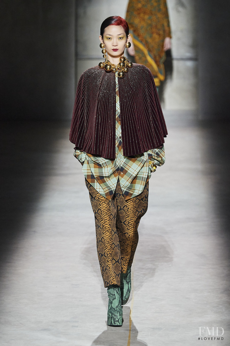 Hyun Ji Shin featured in  the Dries van Noten fashion show for Autumn/Winter 2020