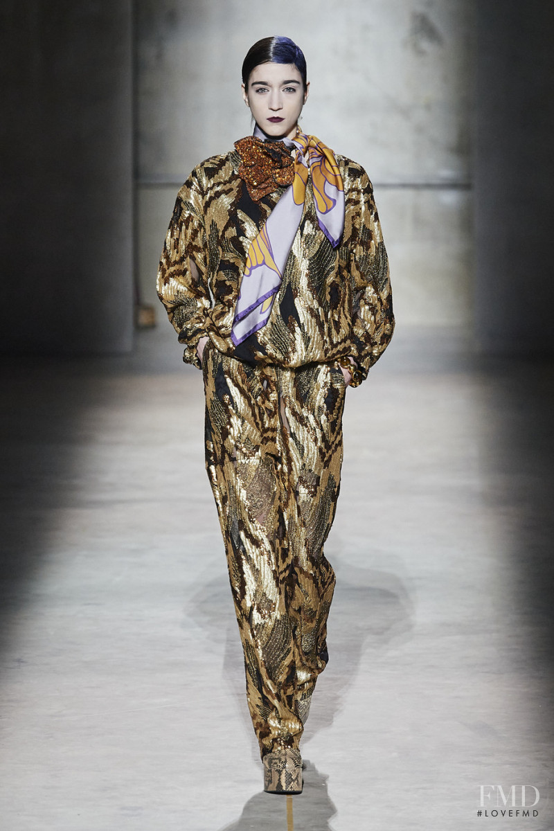 Zso Varju featured in  the Dries van Noten fashion show for Autumn/Winter 2020