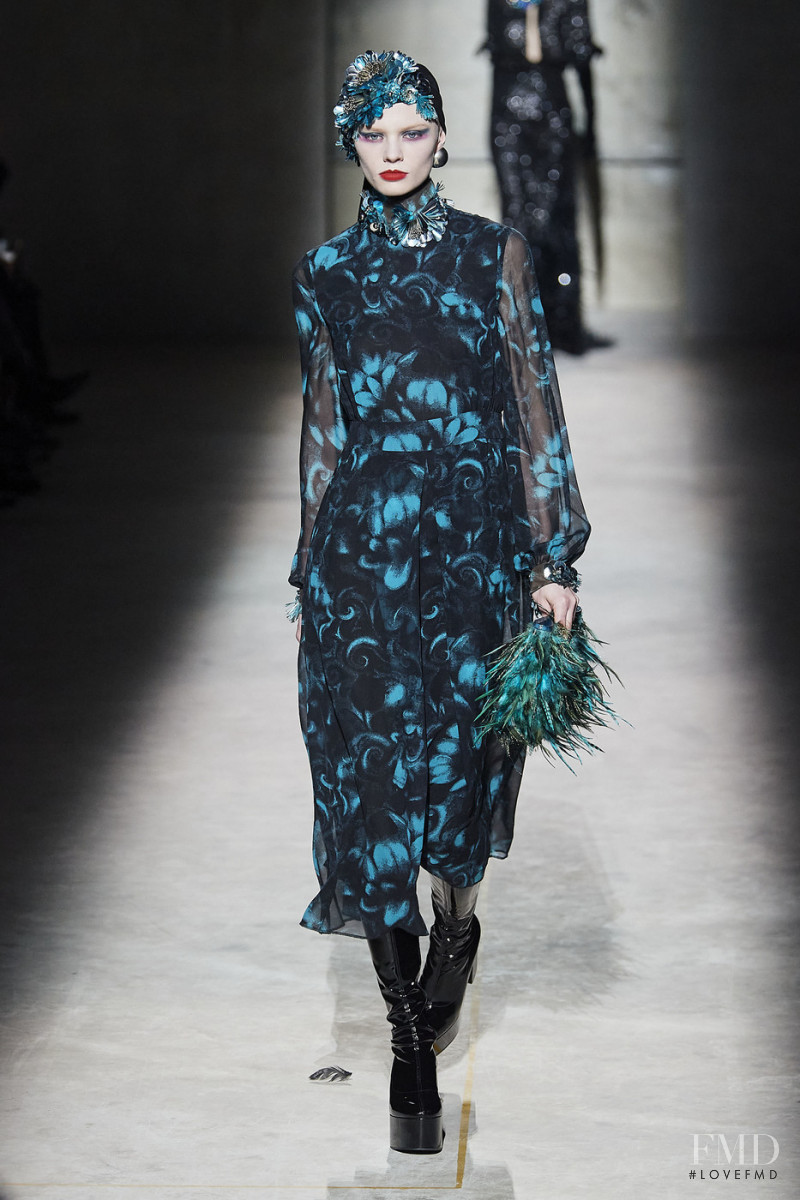 Vilma Sjöberg featured in  the Dries van Noten fashion show for Autumn/Winter 2020