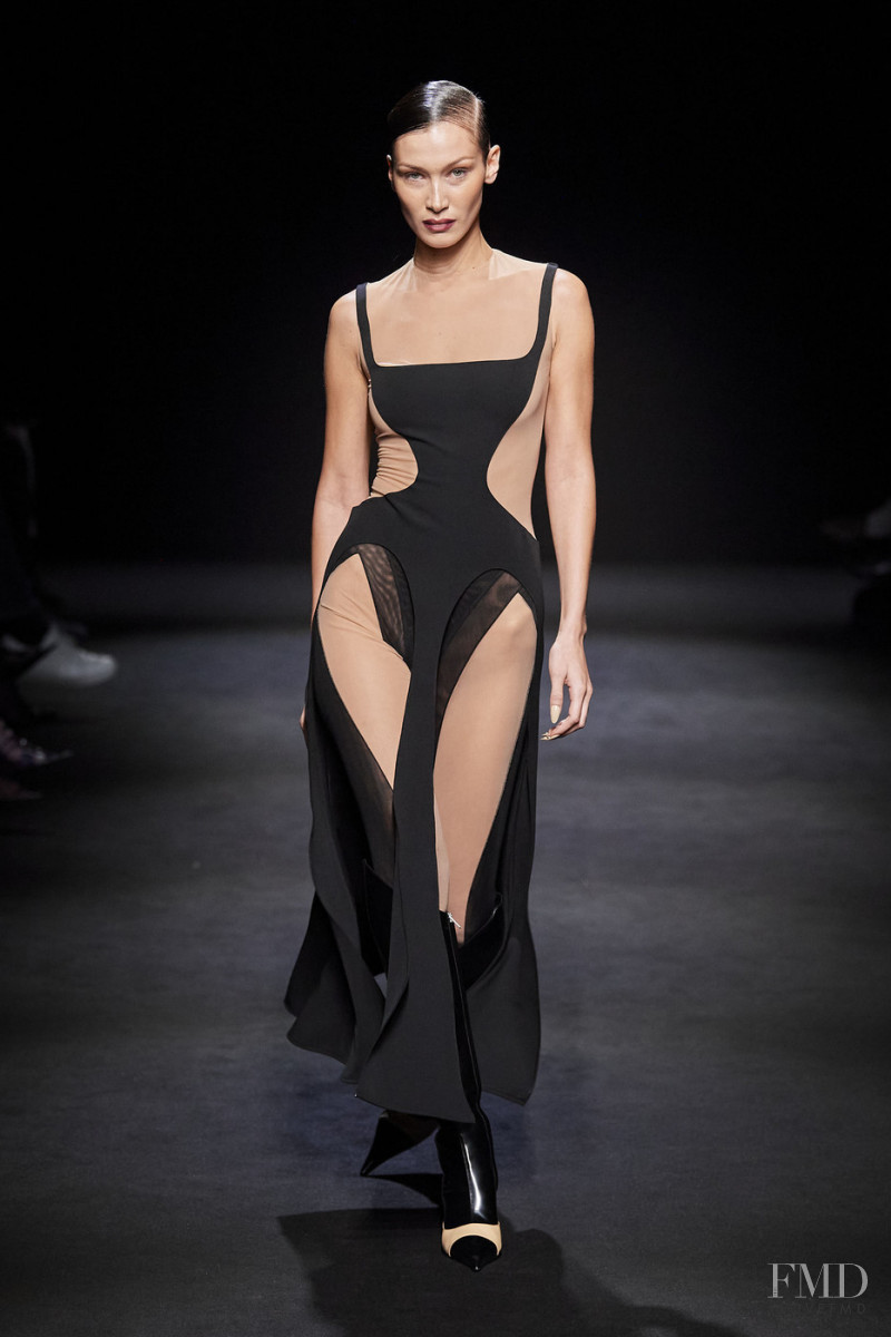 Bella Hadid featured in  the Mugler fashion show for Autumn/Winter 2020