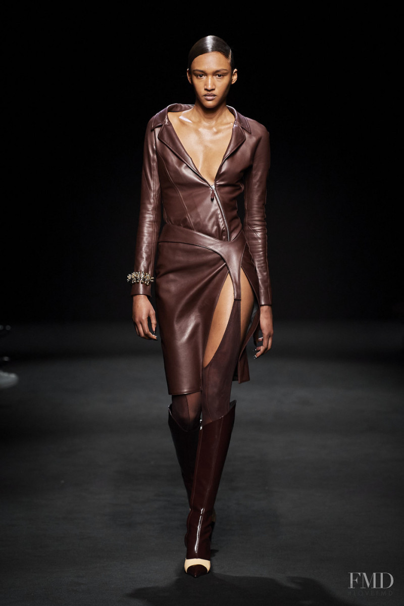 Coralie Jean-Francois featured in  the Mugler fashion show for Autumn/Winter 2020