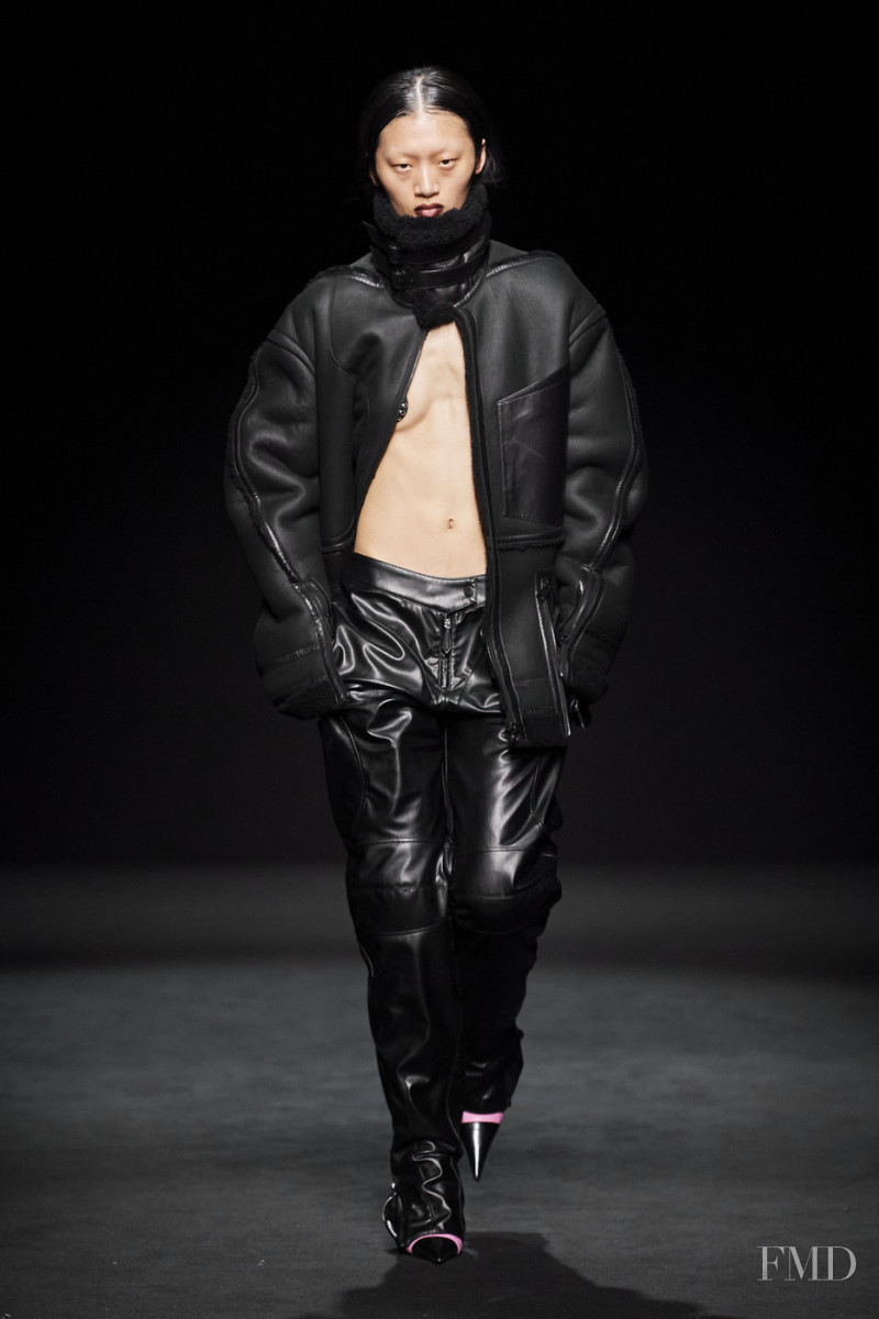 Yilan Hua featured in  the Mugler fashion show for Autumn/Winter 2020