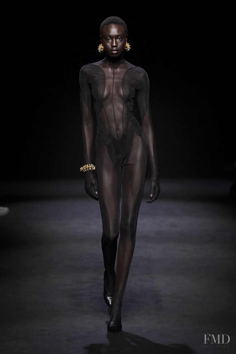 Nyagua Ruea featured in  the Mugler fashion show for Autumn/Winter 2020