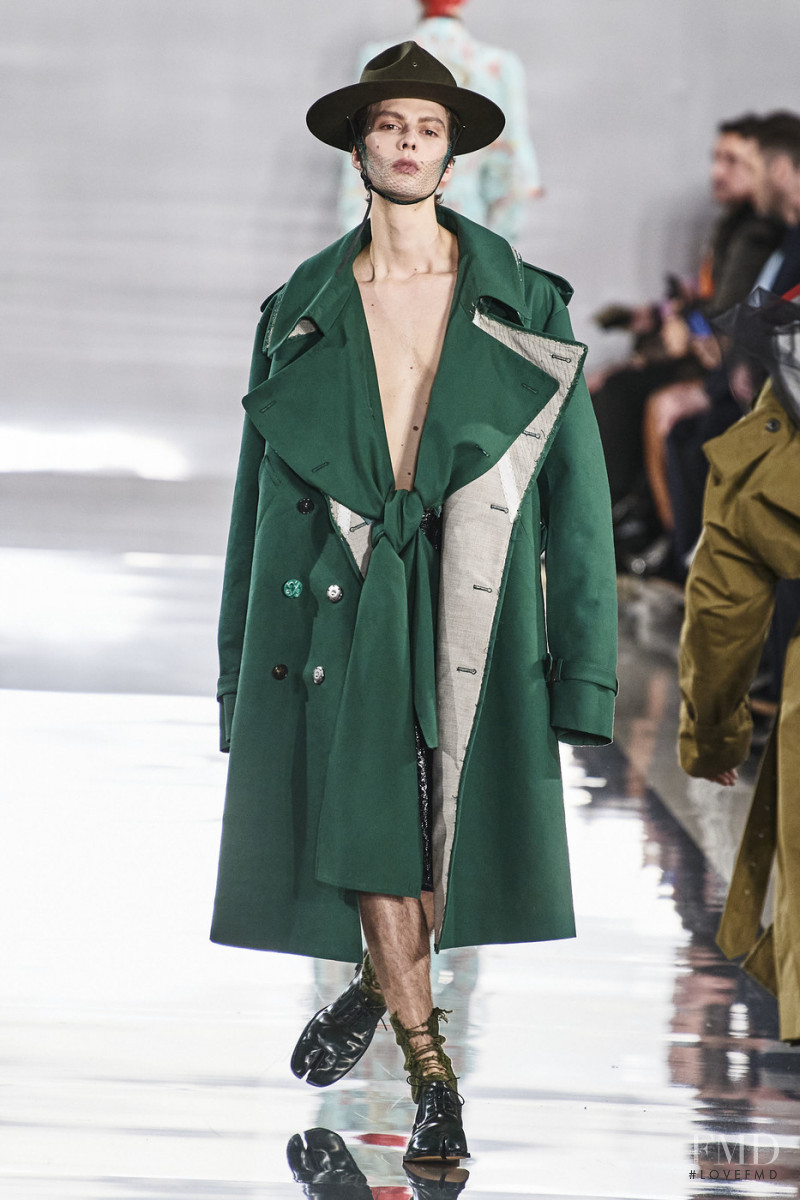 Leon Dame featured in  the Maison Martin Margiela fashion show for Autumn/Winter 2020
