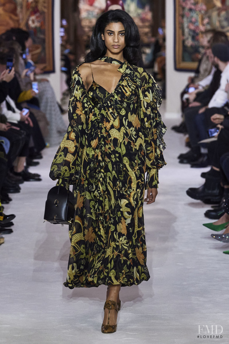 Imaan Hammam featured in  the Lanvin fashion show for Autumn/Winter 2020
