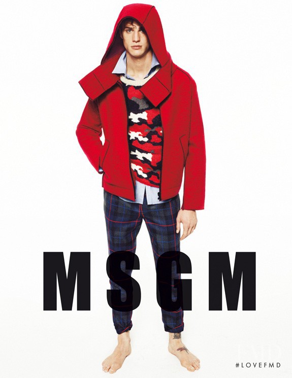 Andy Walters featured in  the MSGM advertisement for Autumn/Winter 2013