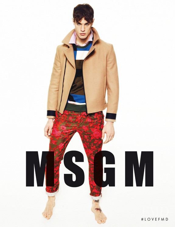 Andy Walters featured in  the MSGM advertisement for Autumn/Winter 2013