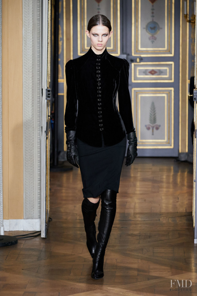 Julia Merkelbach featured in  the Olivier Theyskens fashion show for Autumn/Winter 2020