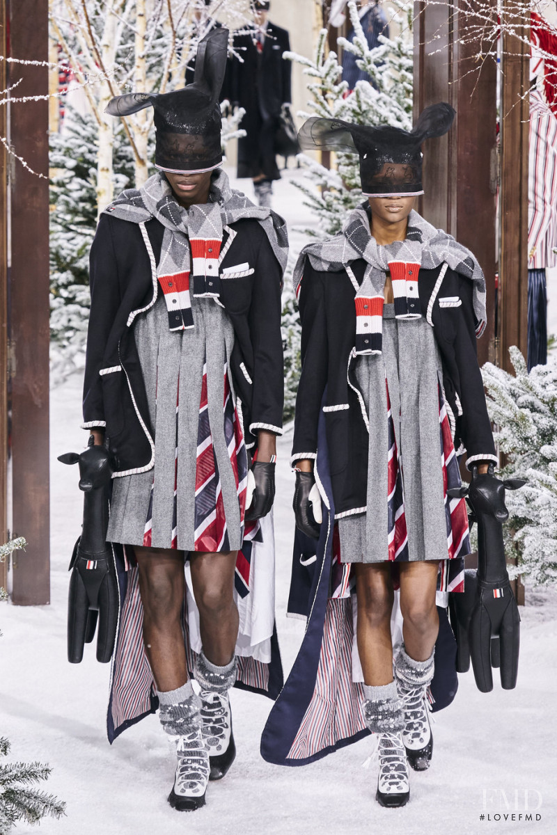 Naki Depass featured in  the Thom Browne fashion show for Autumn/Winter 2020