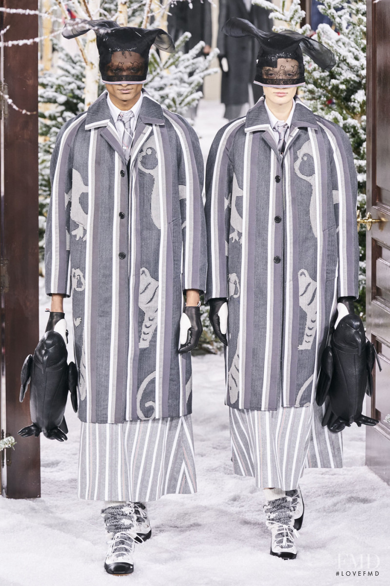 Marfa Zoe Manakh featured in  the Thom Browne fashion show for Autumn/Winter 2020